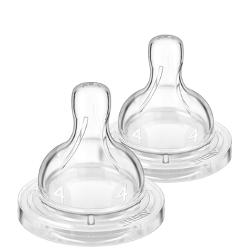 Соска силіконова Philips AVENT Анти-Колік, швидкий потік, від 6 міс. 2 шт (SCY764/02)