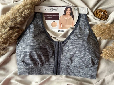 Топ батал із застібкою спереду 8430 Blue Rose 6XL, Сірий