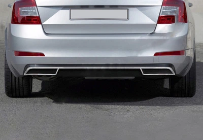 Skoda Octavia III A7 (2013-2019) Задний диффузор из нержавеющей стали Carmos