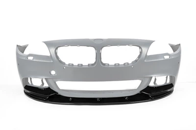 Губа під передній бампер M-Performance для BMW 5 F10/F11/F07 2010-2016, чорний глянець V1