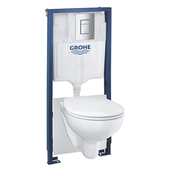 Набір інсталяції Grohe Solido 5в1 з унітазом Grohe Bau Rimless та кришкою Soft-Close (39586000)