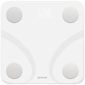 Підлогові Смарт-ваги для дому Proove Balance с Bluetooth до 180 кг (SLBF00010002) White