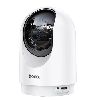 IP-камера видеонаблюдения Hoco D1, Wi-Fi 2.4G, TF 128GB, Super HD 2304 × 1296, 3MP, white