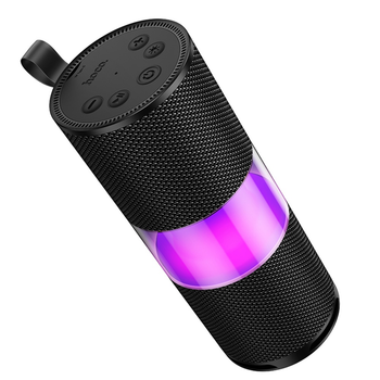 Портативная Bluetooth колонка Hoco HC29 с LED подсветкой, BT5.4, 15W, 1800mAh, 3h, FM, TF, USB, TWS, black