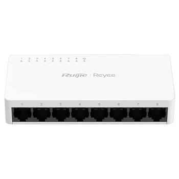 Неуправляемый 8-портовый Fast Ethernet коммутатор Ruijie Reyee RG-ES08F 1.6 Гбит/с, Белый (артикул 99-00018537)