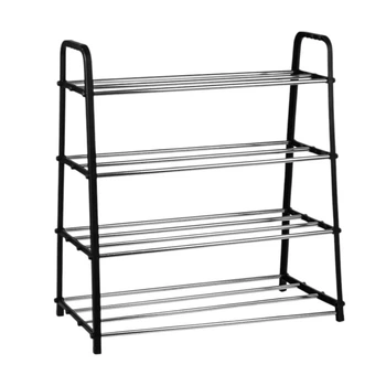 Полка для обуви Nordic Wind R97341-4 из металла и пластика 4 яруса 57х28х62.5 см Черный