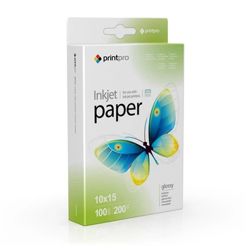 Фотопапір глянцевий PrintPro 10×15, 180 г/м², 500 шт (PGE1805004R)