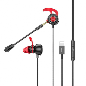 Дротові ігрові вакуумні навушники REMAX Lightning Gaming Headphone RM-750, 1.2m, black