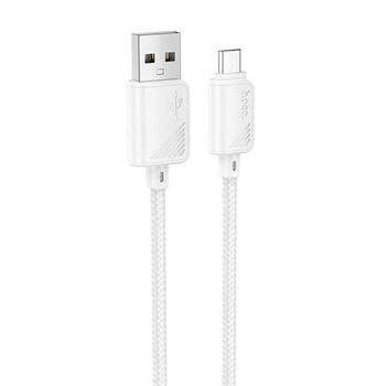 Міцний Дата кабель Hoco X113 Beneficio USB to MicroUSB (1m) White