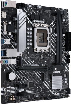 Материнська плата Socket_1700 Asus Prime B660M-K D4 (mATX, B660, 2x DDR4 max. 64GB)