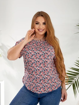 Блузка жіноча DEMMA 660 58-60 Кружочки