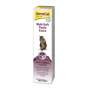 Паста GimCat Every Day Malt-Soft Paste Extra для кошек выведение шерсти из желудка 200 г