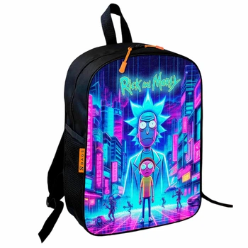 Рюкзак школьный детский 36х27см Рик и Морти "Rick and Morty" для мальчика (0949)