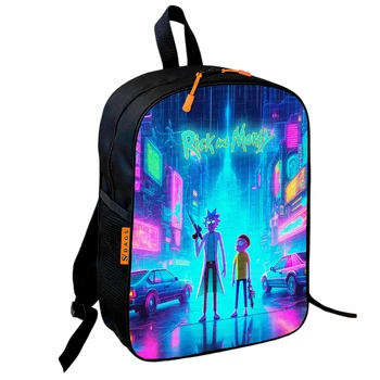 Рюкзак школьный детский 36х27см Рик и Морти "Rick and Morty" для мальчика (0950)