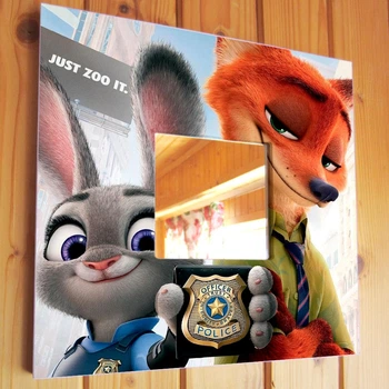 Декоративное зеркало "Мультфильм Зверополис. Zootopia" сувенир ребенку, фанатам Дисней, украшение детской комнаты, спальни