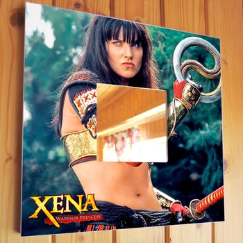 Декоративное зеркало "Сериал Зена - королева воинов. Xena: Warrior Princess" сувенир фанатам кино, декор интерьера дома, офиса, кафе, бара