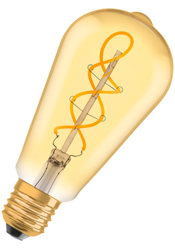 Светодиодная лампа Osram Filament Vintage 1906 EDISON 4W 300Lm 2000K E27 Gold (4099854091292)