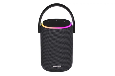 Портативная акустическая система 2E SoundXDrum 50Вт, BT 5.3, TWS, RGB, PowerBank, IPX7, Черный Габариты: 110× 110×168 мм