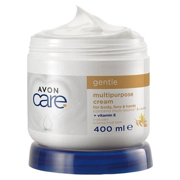 Мультифункціональний крем для обличчя, рук та тіла Avon Care «М'який догляд» з мультибіотиками та екстрактом ванілі 400 мл