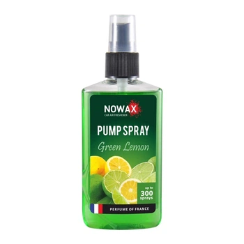 Ароматизатор Nowax Pump Spray Green Lemon 75ml спрей для удаления запахов в автомобиле и доме освежитель воздуха (LO-TH_11C)