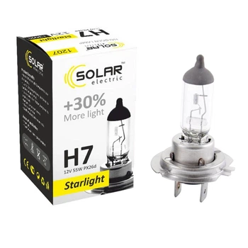 Галогенова лампа Solar H7 12V 55W PX26d Starlight +30% 1207