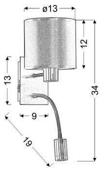 Бра Candellux SYLWANA 1x60w E27 метал текстиль хром