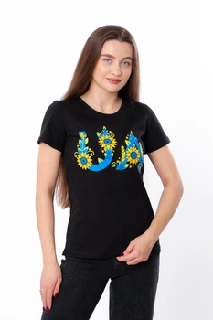 Футболка жіноча "Україна" Носи своє 46 Чорний (p-7822-187016)