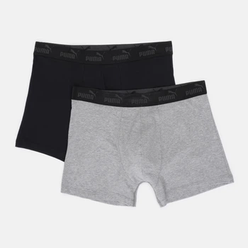 Набір трусів боксерів чоловічих бавовняних Puma Elements Men Basic Boxers 93875302 M 2 шт Grey Combo (8720245833578)