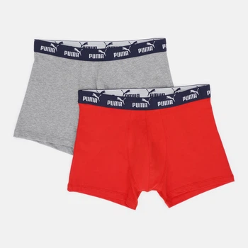 Набір трусів боксерів чоловічих бавовняних Puma Elements Men Basic Boxers 93875305 S 2 шт Red/Navy (8720245834643)
