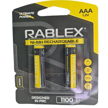 Аккумулятор AAA Rablex 1100mAh NiMH (блистер по 2шт) HR03 (57513)