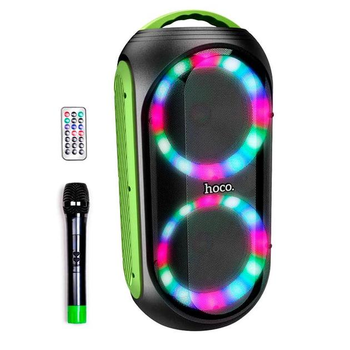 Портативна бездротова Bluetooth колонка акустика-караоке з мікрофоном Hoco DS33 BT5.0, USB/TF, 30W Black