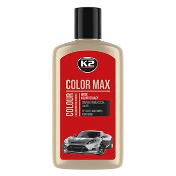 Поліроль восковий K2 Color Max червоний 250мл для автомобілів кольоровий віск для відновлення блиску та захисту (LD-BN_33A)