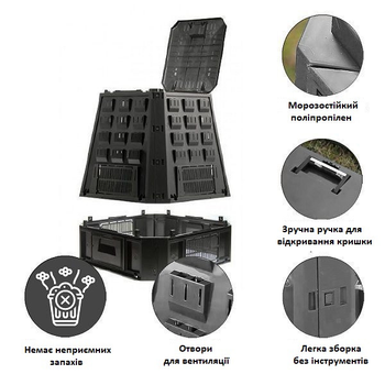 Компостер садовый пластиковый 630л Prosperplast EVROGREEN, IKEL630C
