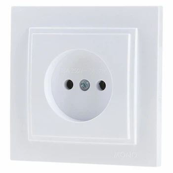 Розетка без заземления Mono Electric DESPINA белая 102-190022-116