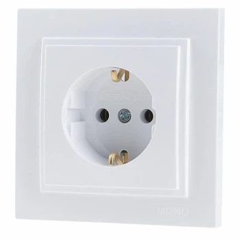 Розетка з заземленням Mono Electric DESPINA біла 102-190021-117
