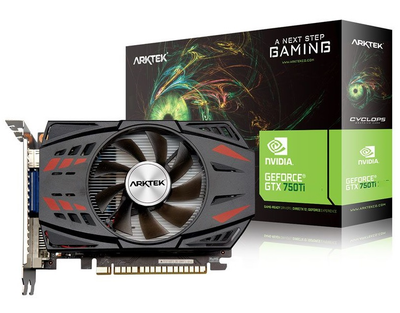 Видеокарта GeForce GTX 750 Ti, Arktek, 4Gb GDDR5, 128-bit, VGA/DVI-D/HDMI, 1020/5400 MHz (AKN750TID5S4GH1)