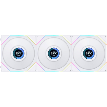 Кулер для корпуса Lian Li TLLCD 120-3, White Cooler (G99.12TLLCD3W.00)