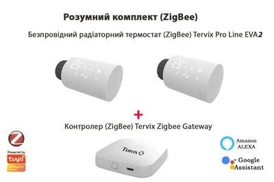 Комплект Tervix Pro Line EVA2 (2 шт.) + контролер Tervix ZigBee Gateway (2287312)
