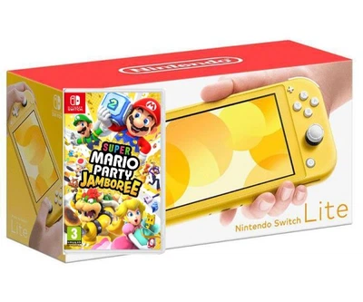 Игровая консоль Nintendo Switch Lite Yellow + Игра Super Mario Party Jamboree (русские субтитры)