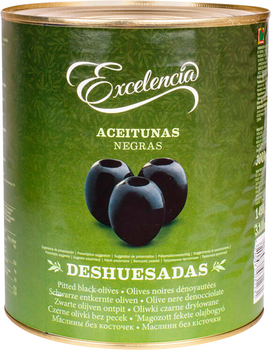 Маслини чорні Excelencia 280/320 без кісточки 3.1 л (8410971031231)