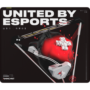 Игровая поверхность, коврик для мышки Hator Tonn eSport L Maincast Edition Черный с рисунком (531915)