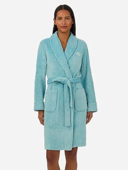Халат жіночий махровий теплий Ralph Lauren 572360969 S Блакитний (1159827462)