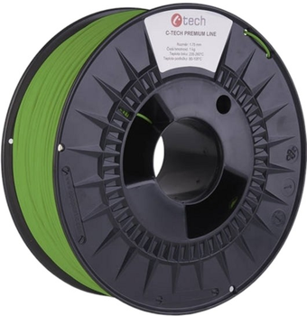 Нитка для картриджа C-Tech Premium Line PLA 1.75 мм RAL6018 Yellow Green (TIFCT2319)