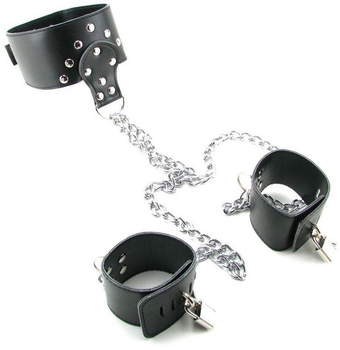 Ошейник и манжеты Fetish Fantasy Series Leather Collar and Cuffs (16645000000000000)