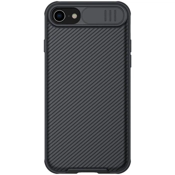 Карбонова накладка Nillkin Camshield (шторка на камеру) на Apple iPhone 7 / 8 / SE (2020) (4.7") Чорний / Black