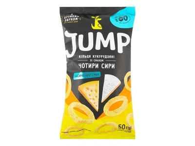 Снек вафлі кукурудзяні Jump 50г Чотири сири