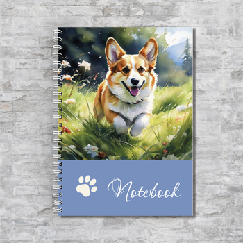 Блокнот А4 Коргі клітинка на пружині 50 аркушів папір 80 г/м² ENTERSTORE (art. NTB-2520-CRGa4s)