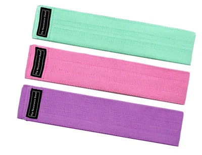 Резинка для фитнеса и спорта тканевая Zakerda Hip Resistance Band комплект 3 Штуки