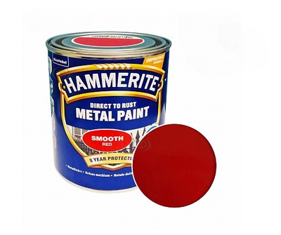 Краска HAMMERITE 0,7 кг 3в1 Красная гладкая