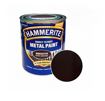 Краска HAMMERITE 0,7 кг 3в1 Темно коричневая гладкая